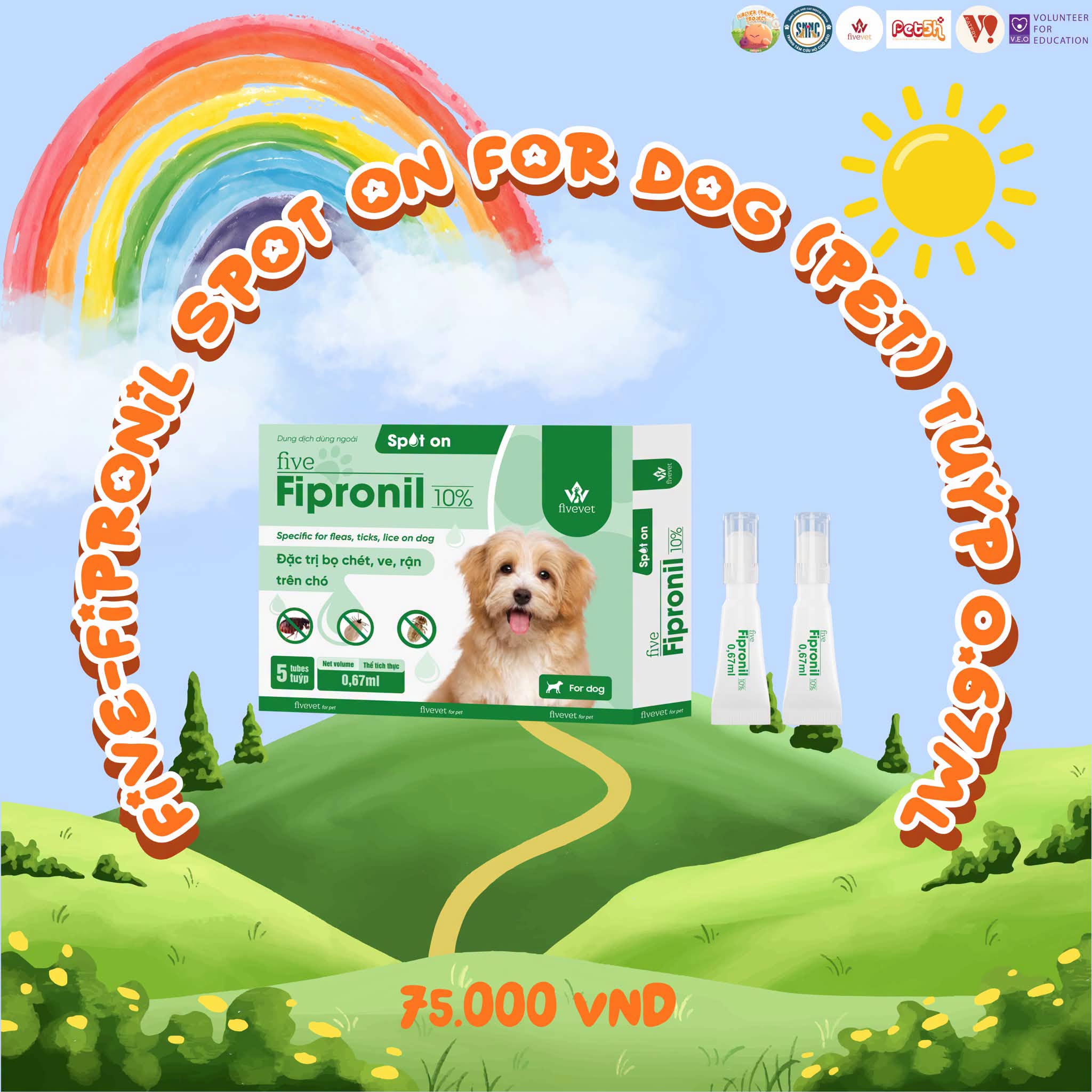 Five-Fipronil spot on for dog (PET) tuýp 0.67ml